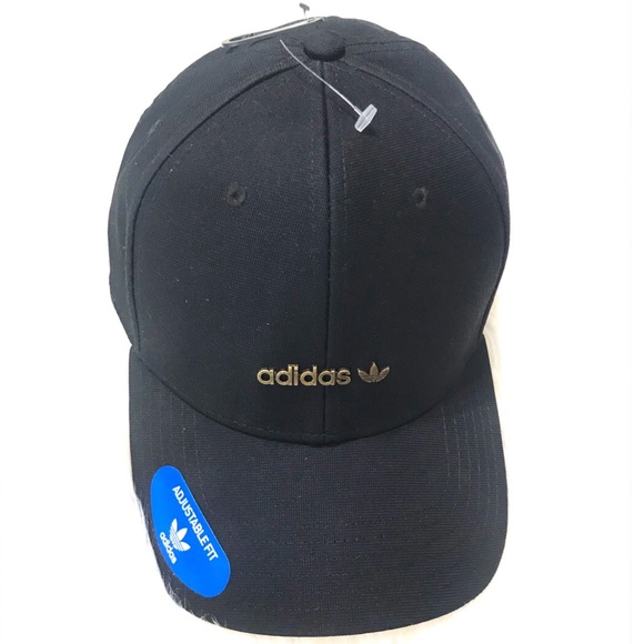 adidas Other - {Adidas} Black + Gold Logo Hat
